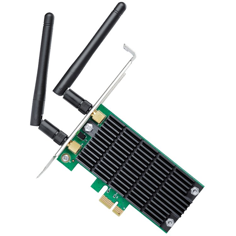 AC1200 Wi-Fi PCI Express Adapter, 867Mbps at 5GHz + 300Mbps at 2.4GHz, Beamforming, 2X2 MIMO, Heat Sink, Two detachable antennas AC1200 Wi-Fi PCI Express Adapter, 867Mbps at 5GHz + 300Mbps at 2.4GHz, Beamforming, 2X2 MIMO, Heat Sink, Two detachable antennas - Image 1