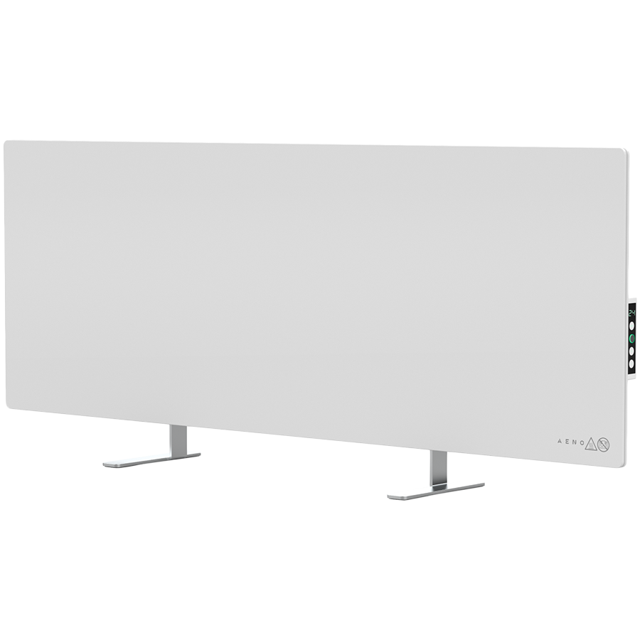 AENO Premium Eco Smart Heater, 700W, Tempered glass, Infrared+convection heating type, Led display Plug type: Europe (E/F type), WHITE AENO Premium Eco Smart Heater, 700W, Tempered glass, Infrared+convection heating type, Led display Plug type: Europe (E/F type), WHITE - Image 1