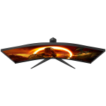 AOC Monitor Gaming CU34G2XP 34” Curved VA, 21:9, 3440x1440, 180Hz, 1ms, 430 cd/m2, 4000:1, HDMI, DP, PbP, PiP,  Ergonomic, Black-Red, VESA 3y - Image 4