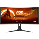 AOC Monitor Gaming CU34G2XP 34” Curved VA, 21:9, 3440x1440, 180Hz, 1ms, 430 cd/m2, 4000:1, HDMI, DP, PbP, PiP,  Ergonomic, Black-Red, VESA 3y