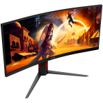 AOC Monitor Gaming CU34G4 Curved 34" Fast VA, 3440x1440, 180Hz, 0.5ms MPRT (1ms GtG), 300 cd/m2, 2500:1, 1500R, Adaptive Sync, FreeSync Premium, HDR10, 2x HDMI, 1x DP, Full Ergo - Image 2