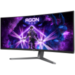 AOC Monitor LED AG346UCD AGON PRO 34" Curved 3440x1440 QD - OLED Freesync Premium Pro 175Hz 0.03ms 3-sided frameless FULL ERGO 2xHDMI 1xDP USB 3.2 HUB Audio - Image 3