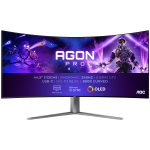 AOC Monitor LED AG456UCZD AGON PRO 44.5" Curved OLED 3440x1440 240 Hz 0.03ms HDR 10 1000 cd/m2 FreeSync Premium and G-Sync Compatible 4-sided frameless FULL ERGO 2xHDMI 1xDP USB-C 90W