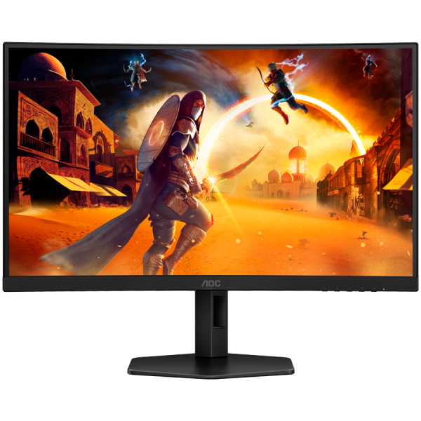AOC Monitor LED CQ27G4X Gaming 27 inch QHD curved monitor, 180 Hz, 0.5 ms, FreeSync Prem., HDR10 (2560x1440, DisplayPort, 2x HDMI) black/gray