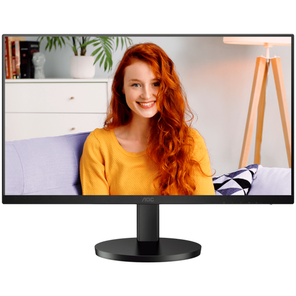 AOC Monitor LED U27B3CF 27" 3840 x 2160 (UHD) IPS 10-bit color USB-C 350 cd/m2 4ms 1000:1 2xHDMI USB Type C 65W Height Adjustment Speakers Tilt VESA Black 3y
