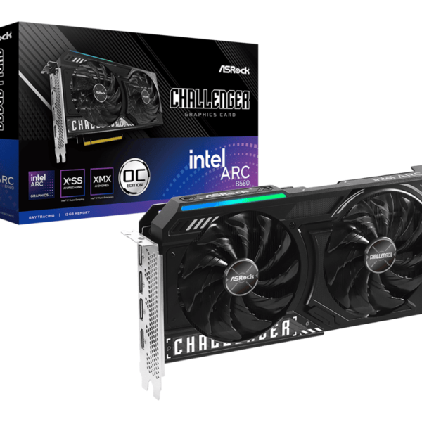 ASROCK B580 CL 12GO OC VGAChallenger, Intel Arc B58012GB 192-bit GDDR6, 3xDP, HDMI