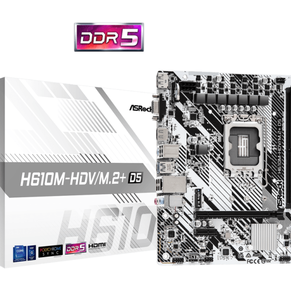 ASROCK MB H610M-HDV/M.2+ D5Intel H610;2xDDR5;VGA,HDMI,DPmicro ATX