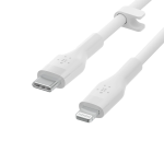 BELKIN BoostCharge Flex USB-C Silicone Cable with Lightning Connector, 1M, White - Image 3