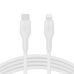 BELKIN BoostCharge Flex USB-C Silicone Cable with Lightning Connector, 1M, White - Image 2