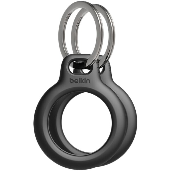 BELKIN Secure holder with Keyring for Airtag - 2 Pack, Black BELKIN Secure holder with Keyring for Airtag - 2 Pack, Black - Image 1