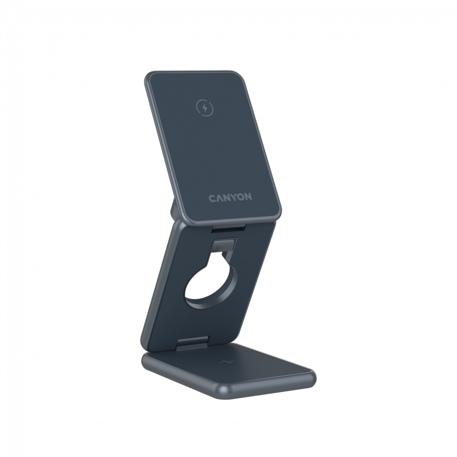CANYON Foldable wireless charger OnCharge 309 15W 3in1 Metal CANYON Foldable wireless charger OnCharge 309 15W 3in1 Metal - Image 1