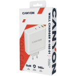 CANYON H-140-01, Wall charger with 1USB-A, 2 USB-C. Input:100-240V~50/60Hz, 2.0A Max. USB-A Output: 5V /9V /12V/20V /28V Max Output Current:5.0A max - Image 4