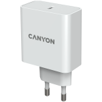 CANYON H-65, GAN 65W charger  Input:  100V-240V Output: 5.0V3.0A /9.0V3.0A /12.0V-3.0A/ 15.0V-3.0A /20.0V3.25A , Eu plug, Over- Voltage ,  over-heated, over-current and short circuit protection Compliant with CE RoHs,ERP. Size: 53*53*29mm, 110g, White - Image 3