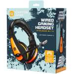 CANYON Star Raider GH-1A, Gaming headset 3.5mm jack with adjustable microphone and volume control, with 2in1 3.5mm adapter, cable 2M, Black, 0.23kg - Image 2