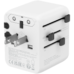 CANYON Travel Adapter OnTour 20 EU/UK/US/AUS 20W  White - Image 3
