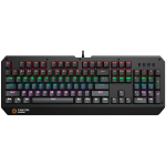 CANYON Wired multimedia gaming keyboard with lighting effect, 108pcs rainbow LED, Numbers 104keys, EN double injection layout, cable length 1.8M