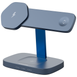 CANYON Wireless Charging Station Hexagon 310 3in1 DarkGrey/Blue - Image 2