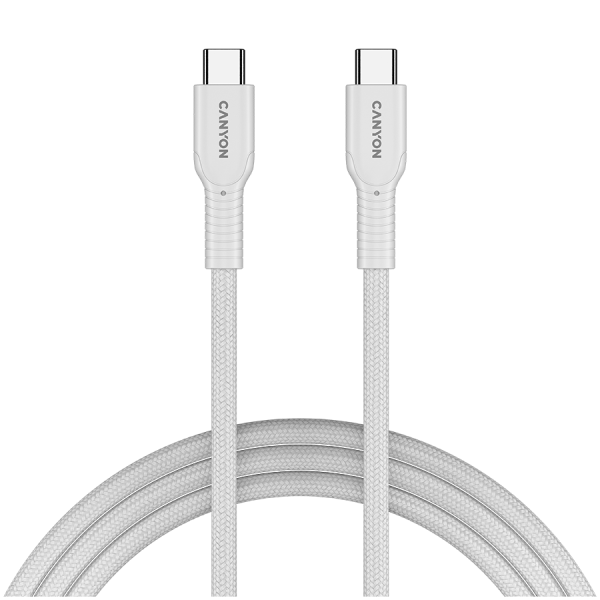 CANYON cable OnWire 60CL C-C 60W COLOR Braided 1m White