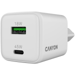 CANYON charger CU45AC GaN 45W 1xPD 1xQC EU White - Image 5