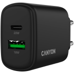 CANYON charger OnCharge 200 20W 1xPD 1xQC EU Black - Image 5