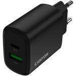 CANYON charger OnCharge 200 20W 1xPD 1xQC EU Black - Image 4