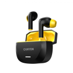 CANYON headset HEXAGON 7 TWS ANC+ENC Wireless Charge Black Yellow - Image 2