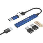 CANYON hub DS-02 4in1 USB-A/C Blue - Image 4