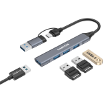CANYON hub DS-02 4in1 USB-A/C Grey - Image 4