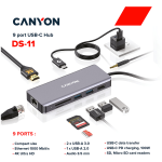 CANYON hub DS-11 9in1 USB-C Space Grey - Image 6