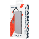 CANYON hub DS-12 13in1 4k USB-C Dark Grey - Image 2