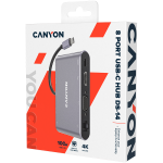 CANYON hub DS-14 8in1 4k USB-C Dark Grey - Image 2