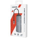 CANYON hub DS-15 8in1 4k USB-C Dark Grey - Image 2