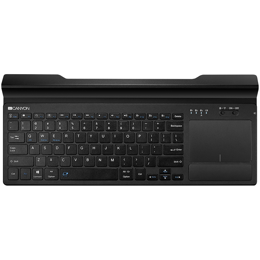 CANYON keyboard HBTK7 EN Touch Wireless Black CANYON keyboard HBTK7 EN Touch Wireless Black - Image 1