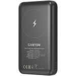 CANYON power bank PB-1001 10000 mAh PD 18W QC 3.0 Wireless 10W Black - Image 5