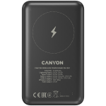 CANYON power bank PB-1001 10000 mAh PD 18W QC 3.0 Wireless 10W Black - Image 4