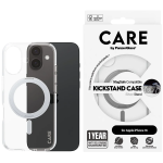 CARE by PanzerGlass Feature Case Transparent w. Silver Kickstand & MagSafe iPhone 16