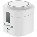 Canyon 4 in 1 Wireless Charging Stand, 30W max, Size: 70x70x70.3mm, weight: 414g, with 65W charger and 1M cable, white