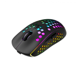 Canyon 7keys Gaming 2.4G wireless mouse, KA8 sensor, DPI up to 1600, rubber coating on panel, Huano 1million switch, 45cm PVC cable, ABS material. 400mAh battery, size: 125.8*63.7*41mm, weight: 95g, Black - Image 2