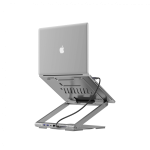 Canyon Laptop stands with hub, TYPE C F to HDMI2.0+2USB3.0+USBC3.0+RJ45+PD, TYEP C TO C cable 1m white with Emarker: HUSB332A, Material: Aluminum case+ABS+PS, Size: 245x240x27.2+/-0.3mm, Weight:1304g - Image 5