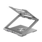 Canyon Laptop stands with hub, TYPE C F to HDMI2.0+2USB3.0+USBC3.0+RJ45+PD, TYEP C TO C cable 1m white with Emarker: HUSB332A, Material: Aluminum case+ABS+PS, Size: 245x240x27.2+/-0.3mm, Weight:1304g - Image 9