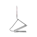 Canyon Laptop stands with hub, TYPE C F to HDMI2.0+2USB3.0+USBC3.0+RJ45+PD, TYEP C TO C cable 1m white with Emarker: HUSB332A, Material: Aluminum case+ABS+PS, Size: 245x240x27.2+/-0.3mm, Weight:1304g - Image 3