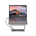 Canyon Laptop stands with hub, TYPE C F to HDMI2.0+2USB3.0+USBC3.0+RJ45+PD, TYEP C TO C cable 1m white with Emarker: HUSB332A, Material: Aluminum case+ABS+PS, Size: 245x240x27.2+/-0.3mm, Weight:1304g - Image 6