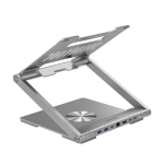 Canyon Laptop stands with hub, TYPE C F to HDMI2.0+2USB3.0+USBC3.0+RJ45+PD, TYEP C TO C cable 1m white with Emarker: HUSB332A, Material: Aluminum case+ABS+PS, Size: 245x240x27.2+/-0.3mm, Weight:1304g - Image 11