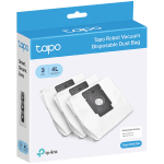 Compatible Models: Tapo RV30 Plus, Tapo RV10 PlusPackage Contents: 4L Disposable Dust Bag ×370 Days of Hands-Free Cleaning.Seals automatically when lifted. No allergens escape into the air.Easy to install. No tools required.