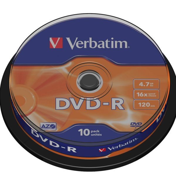 DVD-R MEDIJ VERBATIM 10PK CB  16X 4,7GB na postolju