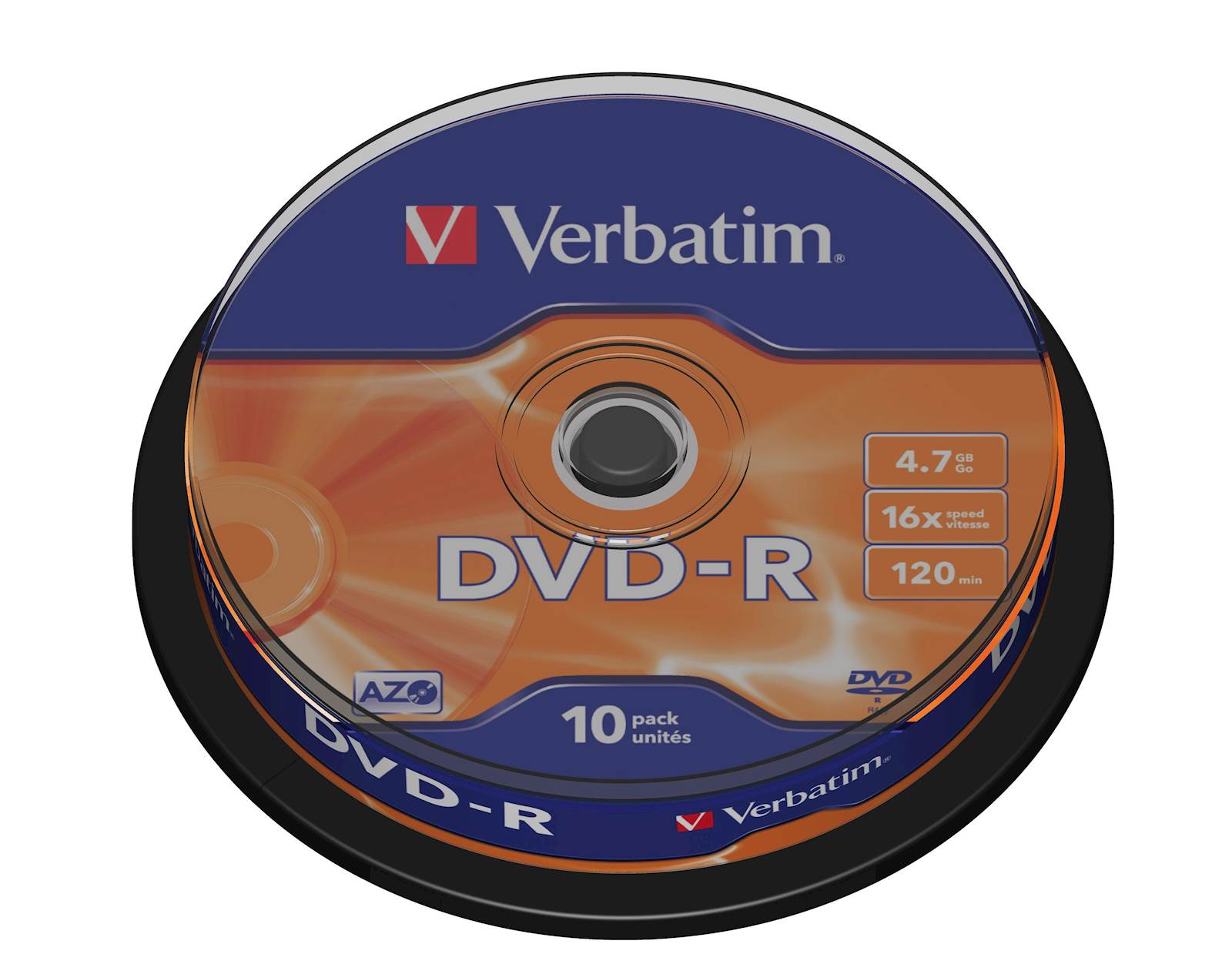 DVD-R MEDIJ VERBATIM 10PK CB 16X 4,7GB na postolju DVD-R MEDIJ VERBATIM 10PK CB 16X 4,7GB na postolju - Image 1