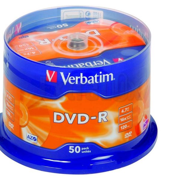 DVD-R MEDIJ VERBATIM 50PK CB 16X 4,7GB na postolju