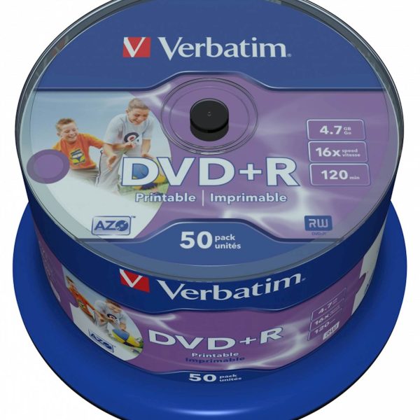 DVD+R MEDIJ VERBATIM 50PK PR. 16X 4,7BG Printable