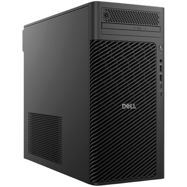 Dell Pro Max Tower FCT2250, Intel Core Ultra 7 265, 32GB (2x16GB) DDR5, M.2 1TB PCIe, Nvidia RTX A1000 8GB GDDR6,  Front 2x USB 3.2, 2x USB C 3.2, SD reader, Back 2x USB 2.0, 2x USB 3.2, 1x USB C 3.2, RJ45, 2x DP, USB KB/Mouse, 500W, W11Pro, 3Yr