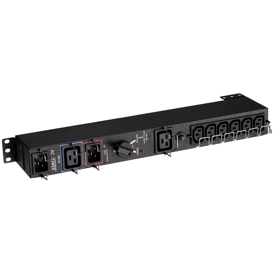 Eaton HotSwap MBP maintenance bypass, 3000 VA, IEC, Input: C20, 200-240V, Outlets: (6) C13, (1) C19, Rack Mounting kit; 2yr warranty Eaton HotSwap MBP maintenance bypass, 3000 VA, IEC, Input: C20, 200-240V, Outlets: (6) C13, (1) C19, Rack Mounting kit; 2yr warranty - Image 1